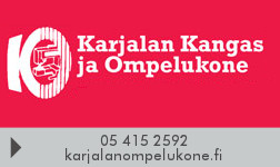 Karjalan Kangas ja Ompelukone Avoin yhtiö logo